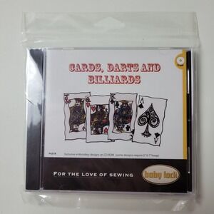 Baby Lock Cards Darts and Billiards Embroidery Designs CD-ROM P42 FR PES BLF New